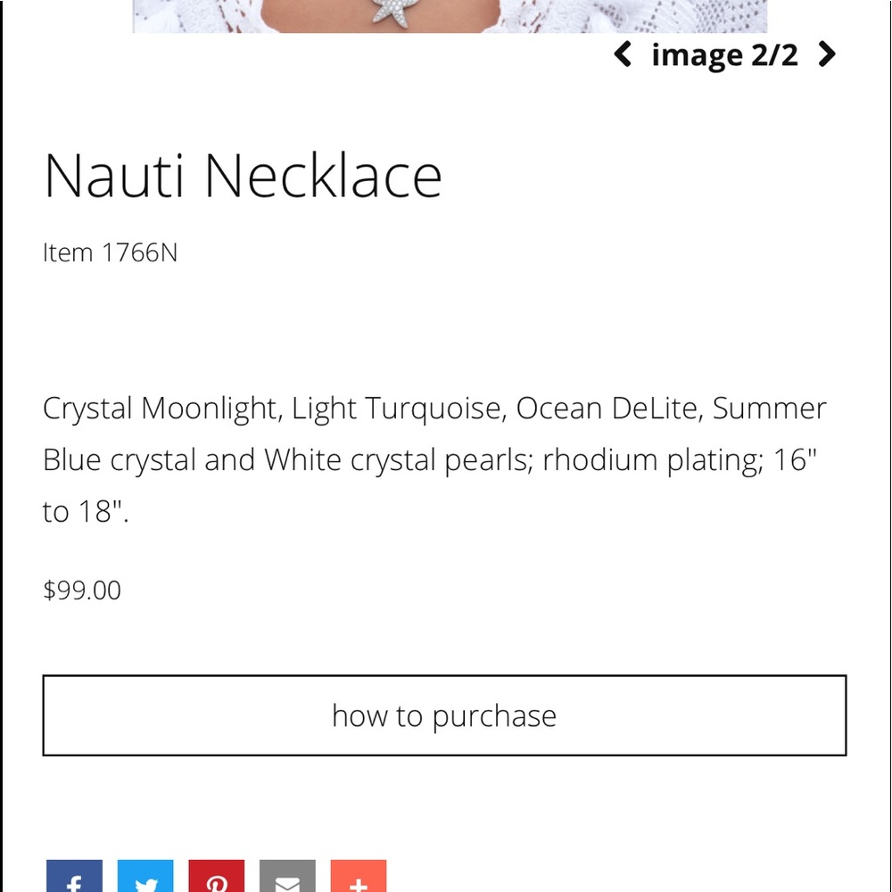 Touchstone Crystal “Nauti Necklace”. NEW 16-18” - Picture 3 of 8